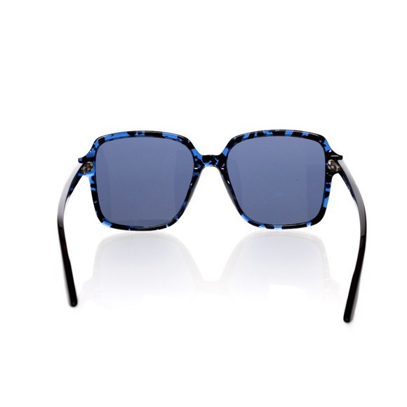 NWOT McQ by Alexander Mcqueen Blue Square Sunglasses with Case MQ0060S main image 9